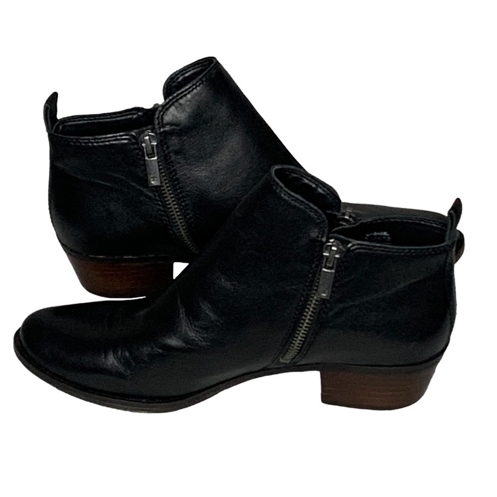 Lucky Brand Lk-Basal Black Leather Ankle Booties. Size 7.5m View 6
